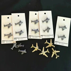 VTG JHB International Airplane 17 plastic Buttons